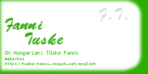 fanni tuske business card